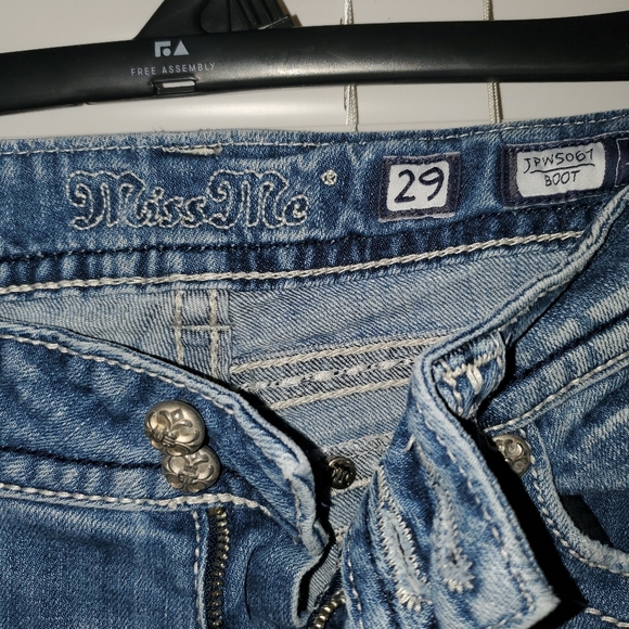 MISS ME Womens Bootcut distressed Jeans 28 - Picture 7 of 14